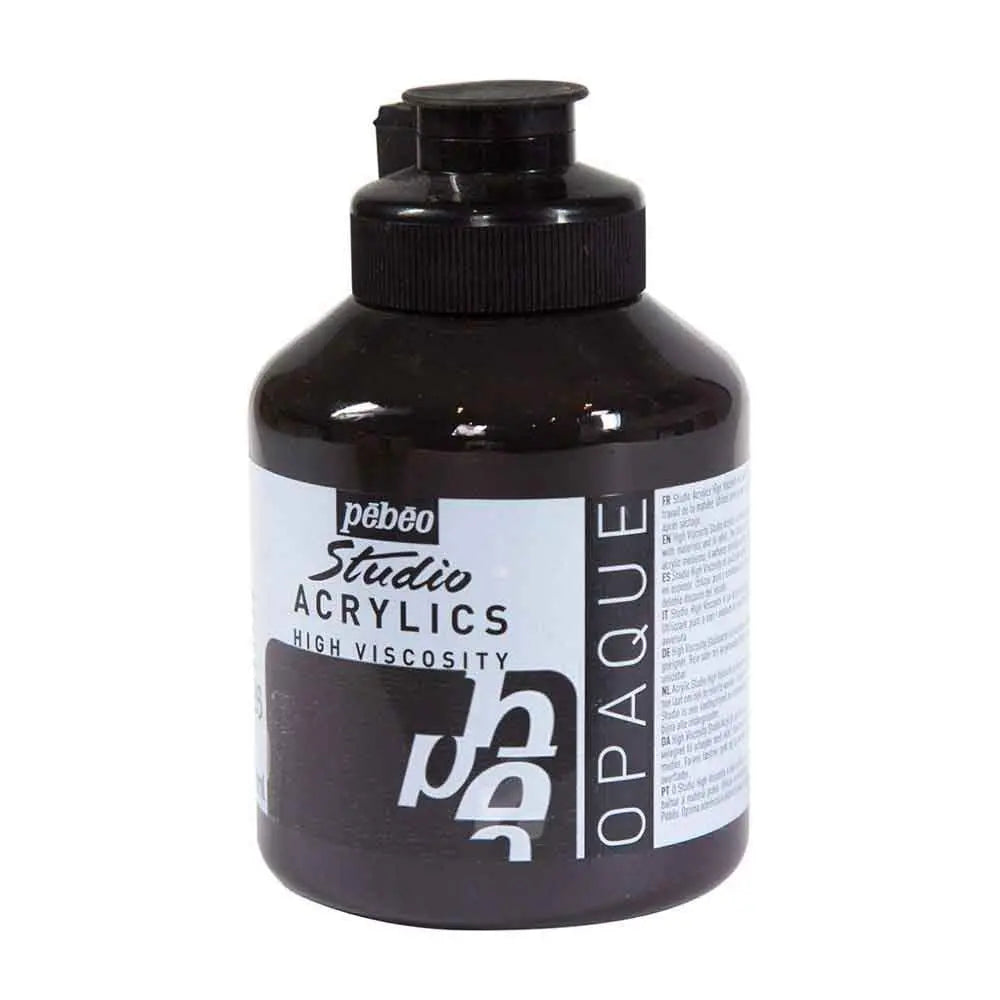 Pebeo Studio Iridescent Acrylic Paints / Colours High Viscosity 500ml (Loose) Pebeo